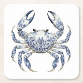 Dessous-de-verre Carré En Papier Crabe bleu (Devant)