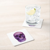 Dessous-de-verre Carré En Papier Crâne (En situation)