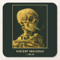 Crâne Vintage Fumeur – Unique Inspiré de Van Gogh
