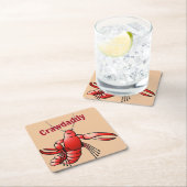 Dessous-de-verre Carré En Papier Crawdaddy (En situation)