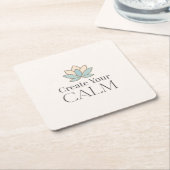 Dessous-de-verre Carré En Papier Create Your Calm Minimal Motivational Coaster (Incliné)