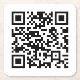 Dessous-de-verre Carré En Papier Création instantanée de code QR (en entrant votre 