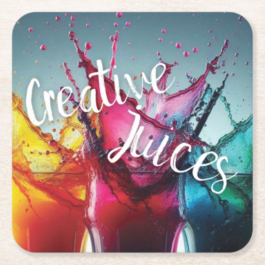 Dessous-de-verre Carré En Papier Creative Juices - Designer Coaster (Devant)