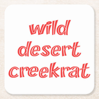 Dessous-de-verre Carré En Papier CreekRat® | CreekRat Co. | Topanga - Malibu - CA