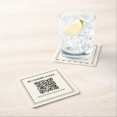 Dessous-de-verre Carré En Papier Créer instantanément un code QR numérisable pour l (En situation)