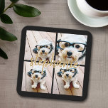 Dessous-de-verre Carré En Papier Créez votre propre collection de photos 4 - Nom du<br><div class="desc">Utilisez jusqu'à quatre photos de téléphone carré ou selfie pour créer un cadeau unique et personnel. Ou vous pouvez garder le chiot hipster et faire un gardien branché. Si vous avez besoin d'ajuster les images,  cliquez sur l'outil personnaliser pour apporter des modifications.</div>
