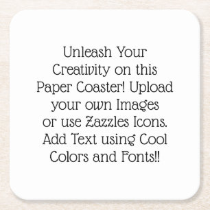 Dessous-de-verre Carré En Papier Créez votre propre Dessous de verre de papier pers