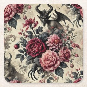 Dessous-de-verre Carré En Papier 🔥 Crématorium Rose – Victorien gothique