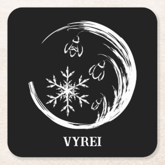 Dessous-de-verre Carré En Papier Crest d'hiver