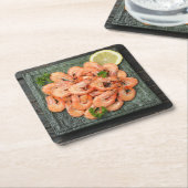 Dessous-de-verre Carré En Papier Crevettes (Incliné)