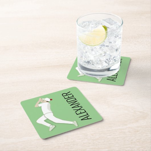 Dessous-de-verre Carré En Papier Cricket (En situation)