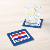 Dessous-de-verre Carré En Papier Croatie (En situation)