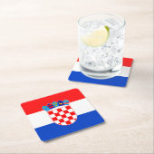Dessous-de-verre Carré En Papier Croatie (En situation)
