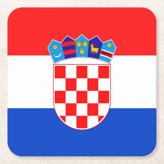 Dessous-de-verre Carré En Papier Croatie (Devant)