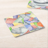 Dessous-de-verre Carré En Papier Crosshatch Quilt I (Incliné)