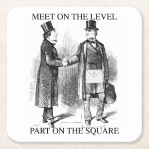 Dessous-de-verre Carré En Papier Croyance de maçons