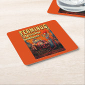 Dessous-de-verre Carré En Papier Cru PosterEurope d'absinthe de terminus (Incliné)