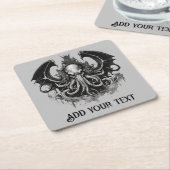 Dessous-de-verre Carré En Papier Cthulhu (Incliné)