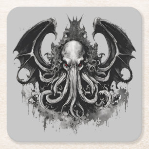 Dessous-de-verre Carré En Papier Cthulhu