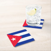 Dessous-de-verre Carré En Papier Cuba (En situation)