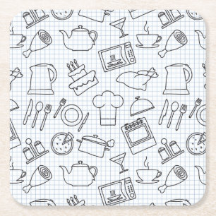 Dessous-de-verre Carré En Papier Cuisine Motif 4