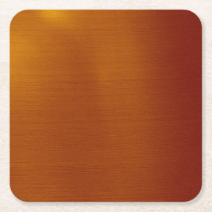 Dessous-de-verre Carré En Papier Cuivre métallique