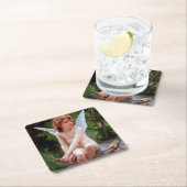 Dessous-de-verre Carré En Papier Cupid, Bouguereau (En situation)