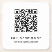 Dessous-de-verre Carré En Papier Custom Business QR Code (Devant)
