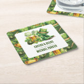 Dessous-de-verre Carré En Papier Custom Cheers Bières Anniversaire St Patrick's Day (Incliné)
