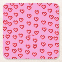 Custom Name Heart Pattern Valentine’s Day 