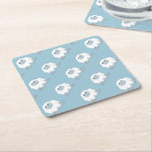 Dessous-de-verre Carré En Papier Cute Little Yeti (Incliné)