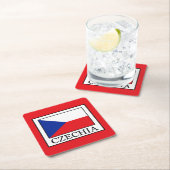 Dessous-de-verre Carré En Papier Czechia (En situation)