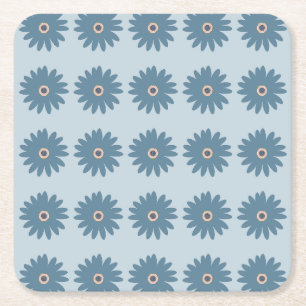 Dessous-de-verre Carré En Papier Daisy Bleue