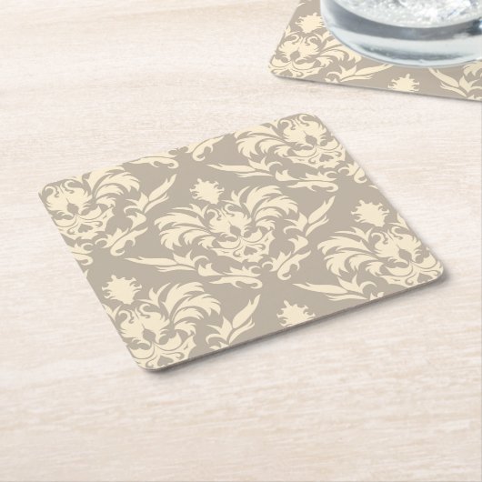 Dessous-de-verre Carré En Papier Damassé 2 (Incliné)