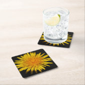 Dessous-de-verre Carré En Papier Dandelion Flower coastercnm (En situation)