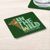 Dessous-de-verre Carré En Papier Dans L'Ours D'Aventure Sauvage (Incliné)