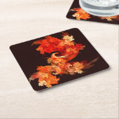 Dessous-de-verre Carré En Papier Danse Feux d'artifice Art Abstrait (Incliné)