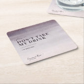 Dessous-de-verre Carré En Papier Danse Mariage simple et élégante en Plum Ombre (Incliné)