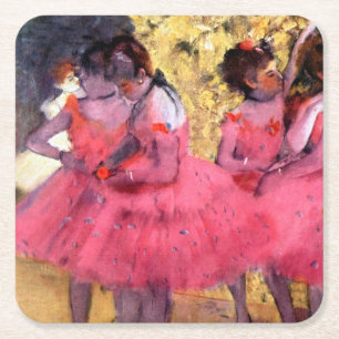 Dessous-de-verre Carré En Papier Danseurs Roses, Edgar Degas