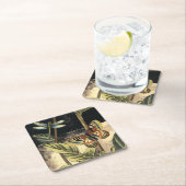 Dessous-de-verre Carré En Papier Dark Nature Scene par Vision Studio (En situation)
