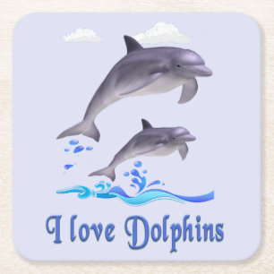 Dessous-de-verre Carré En Papier Dauphins