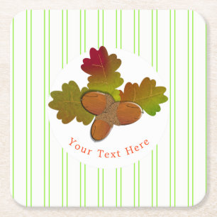 Dessous-de-verre Carré En Papier De Little Acorns Rustic Automne Automne