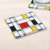 Dessous-de-verre Carré En Papier De Stijl Motif (Incliné)