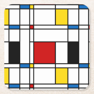 Dessous-de-verre Carré En Papier De Stijl Motif