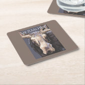 Dessous-de-verre Carré En Papier De VermontMoose fin (Incliné)