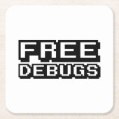 DESSOUS-DE-VERRE CARRÉ EN PAPIER DEBUGS GRATUITS (Devant)