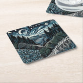 Dessous-de-verre Carré En Papier Début (Incliné)