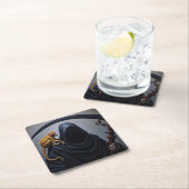 Dessous-de-verre Carré En Papier Décès avec un singe (En situation)