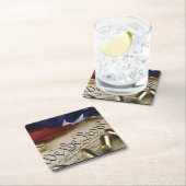 Dessous-de-verre Carré En Papier Déclaration d'indépendance (En situation)