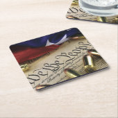 Dessous-de-verre Carré En Papier Déclaration d'indépendance (Incliné)